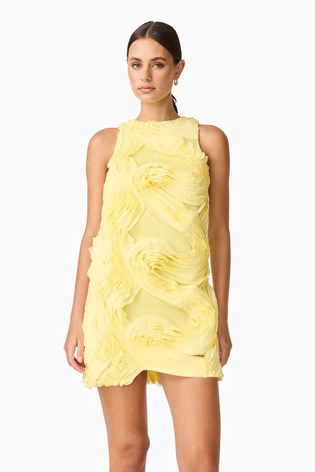 Elliatt Asher Mini Shift Dress - Yellow - Image 4