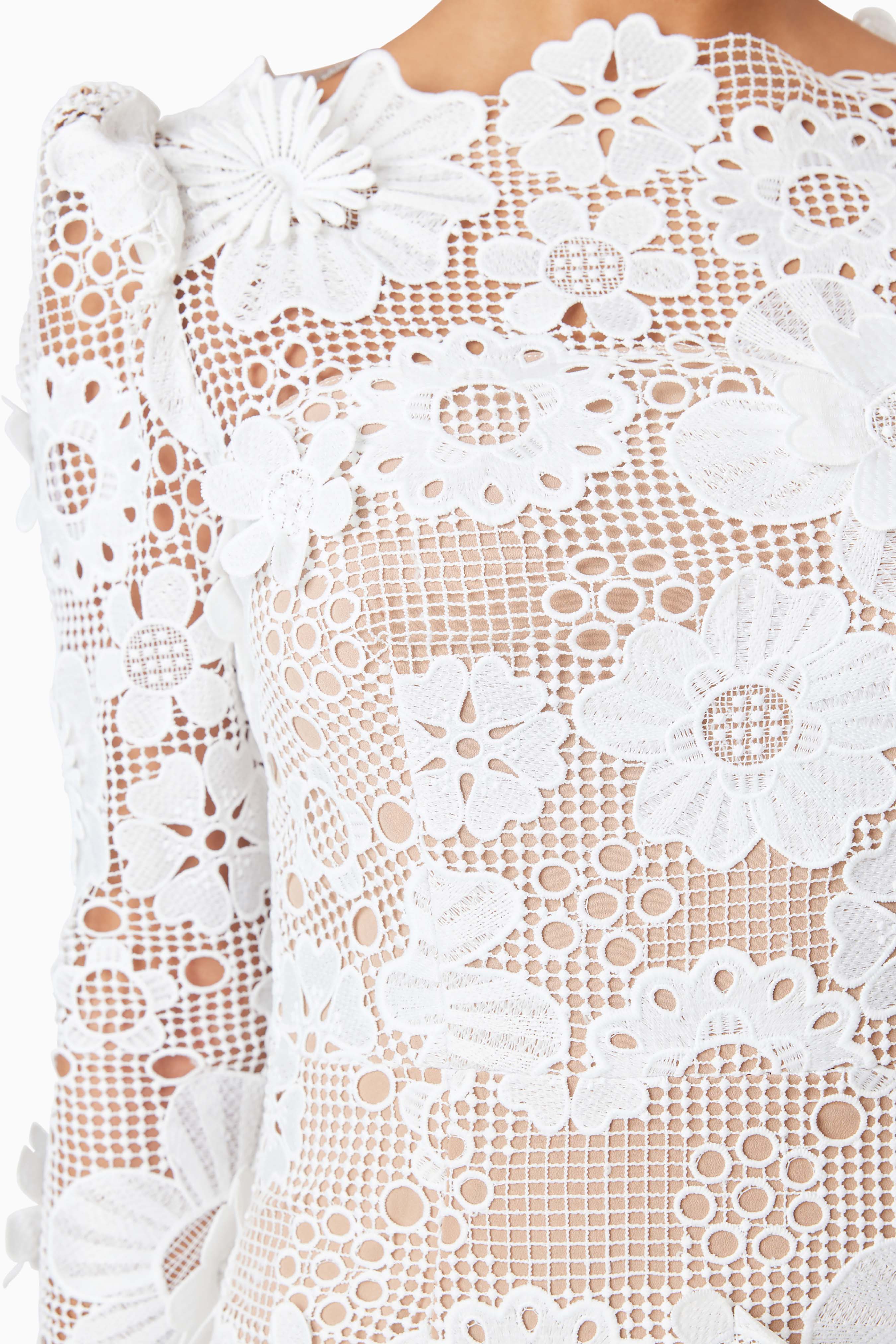 Elliatt Autumn Midi Dress - Ivory - Image 4