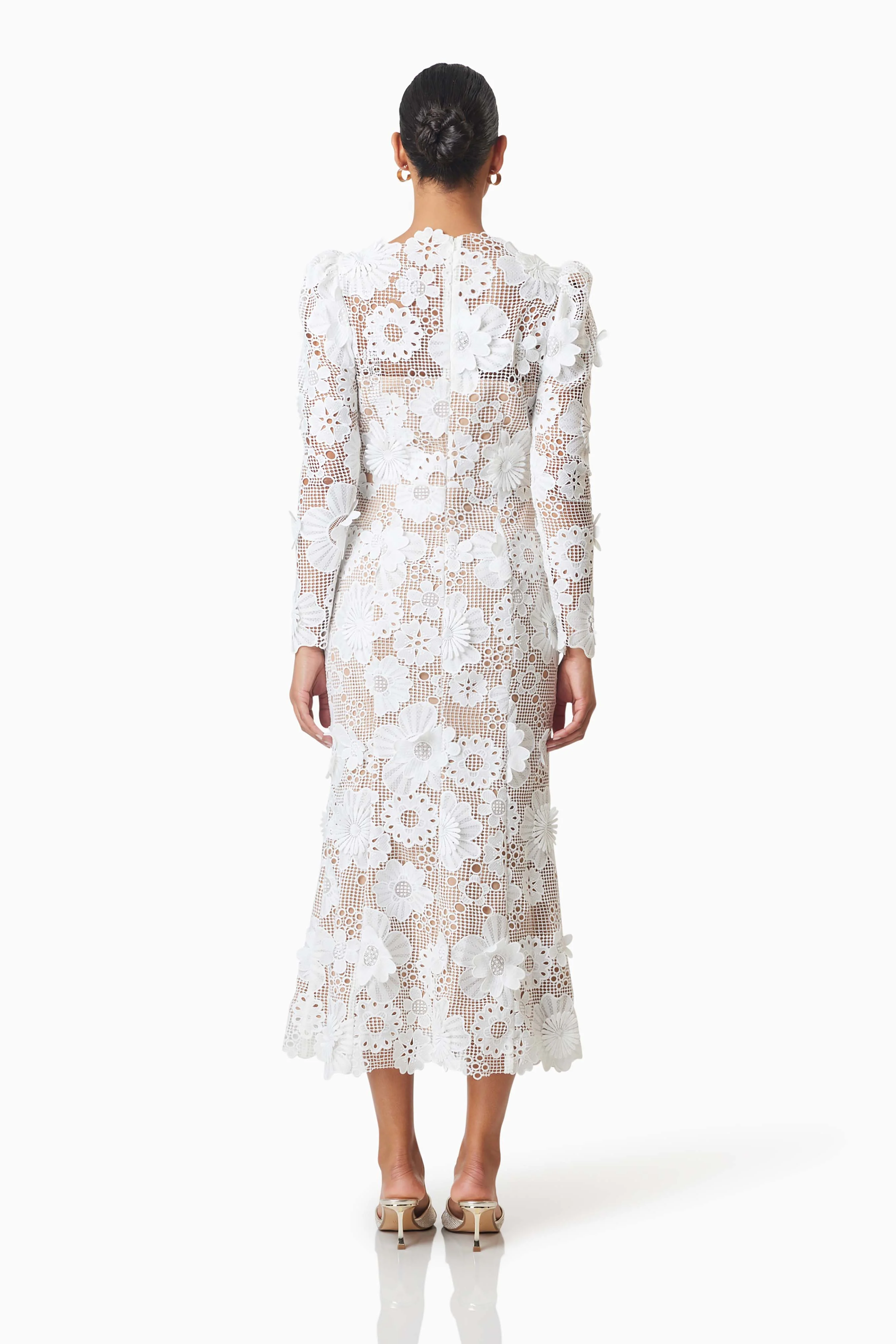Elliatt Autumn Midi Dress - Ivory - Image 5