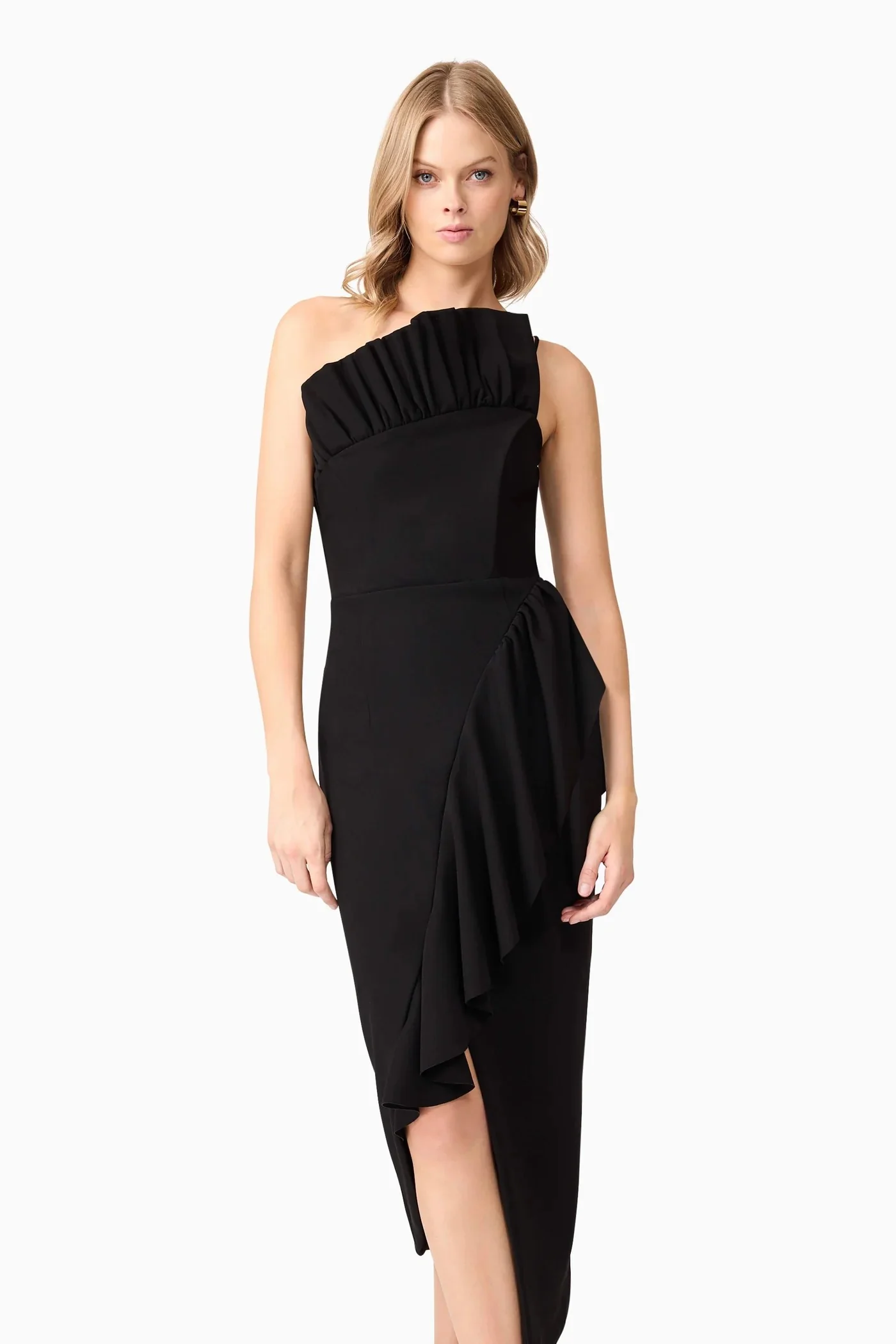 Elliatt Ava Midi Dress - Black - Image 3