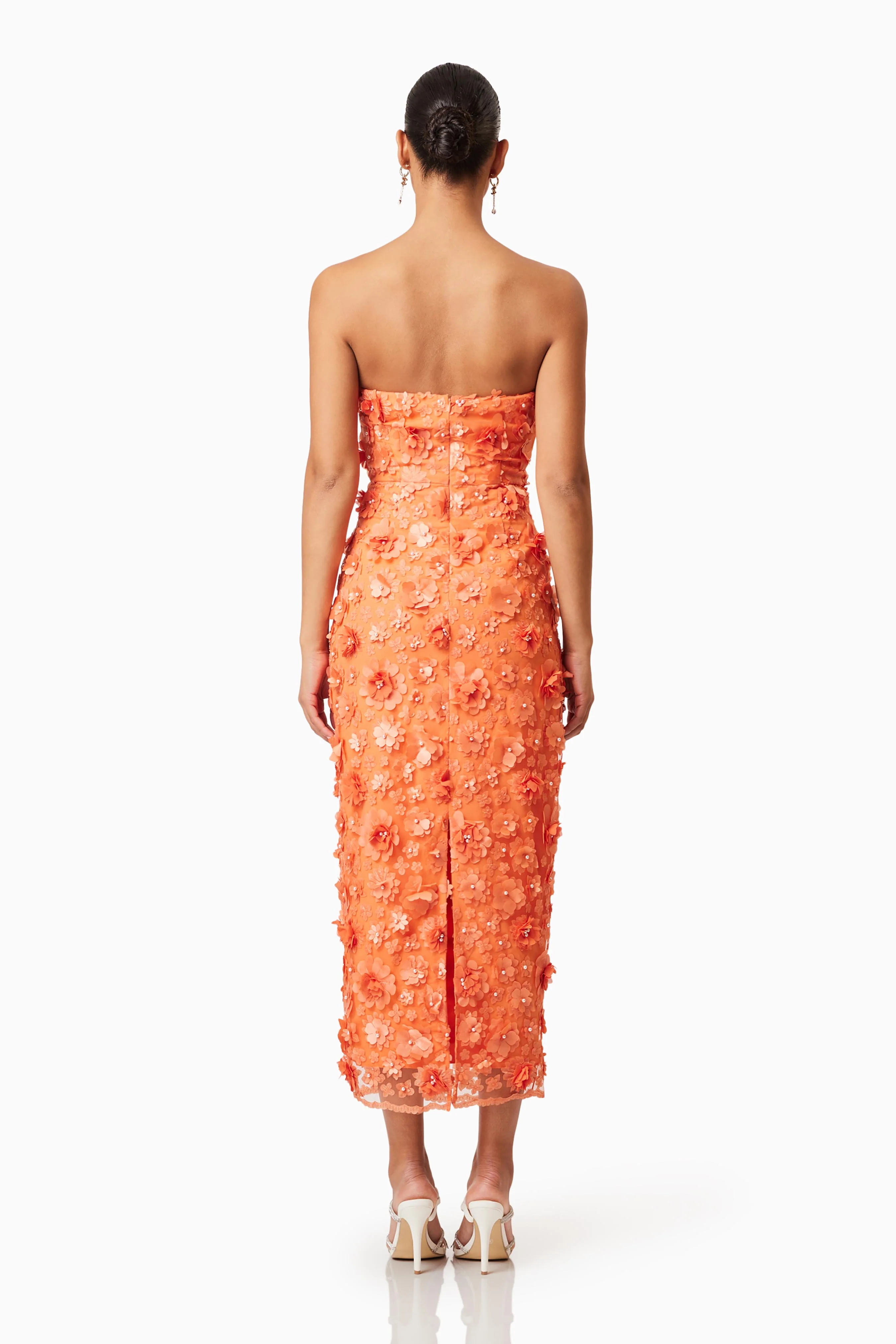 Elliatt Bluebell Midi Dress - Orange - Image 4