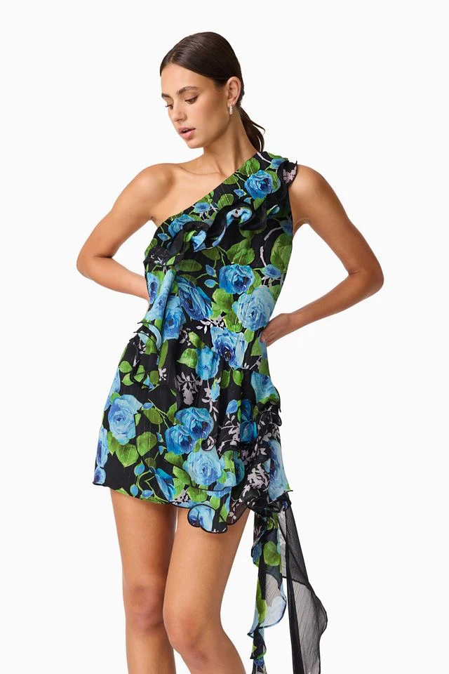 Elliatt Briony Mini Dress - Black Multi - Image 4