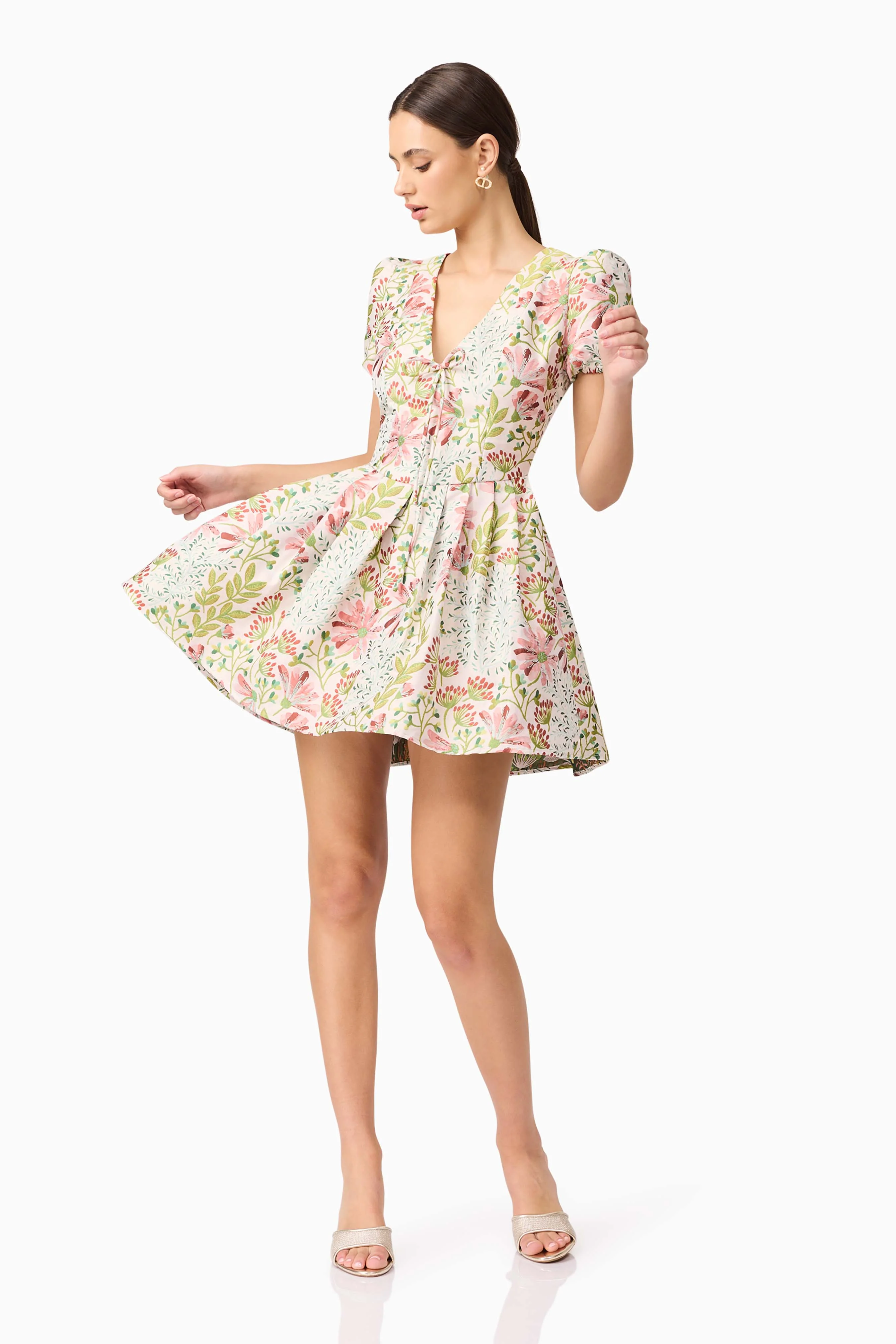 Elliatt Calaantha Puff Sleeve Mini Dress - Multi - Image 5
