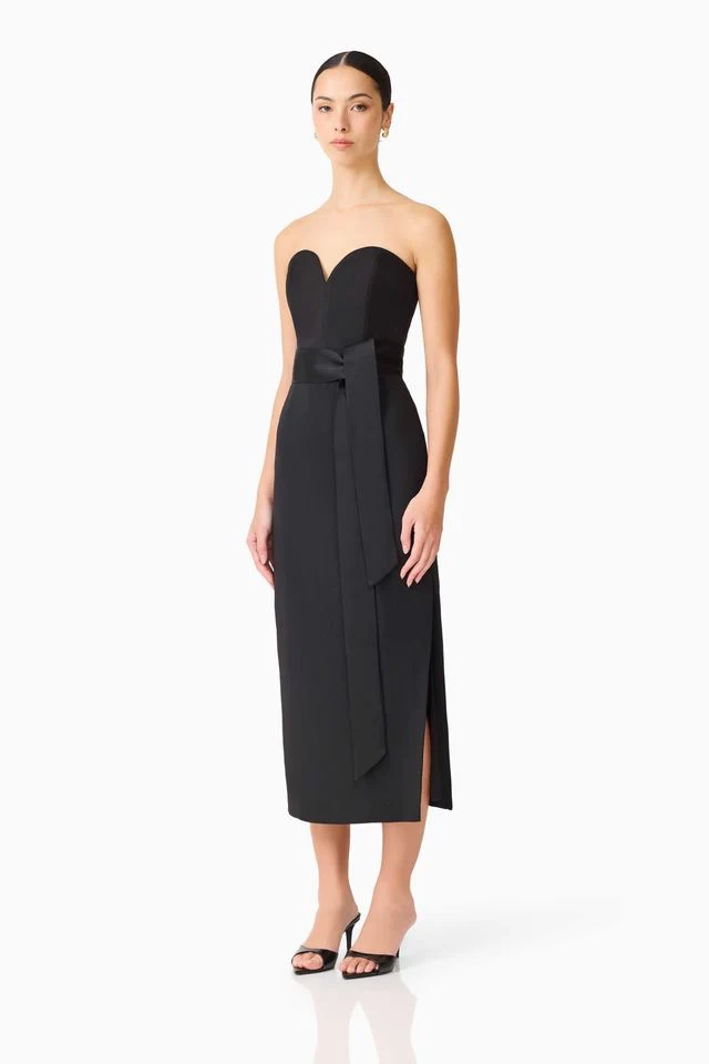Elliatt Cara Sweatheart Strapless Gown - Black - Image 2