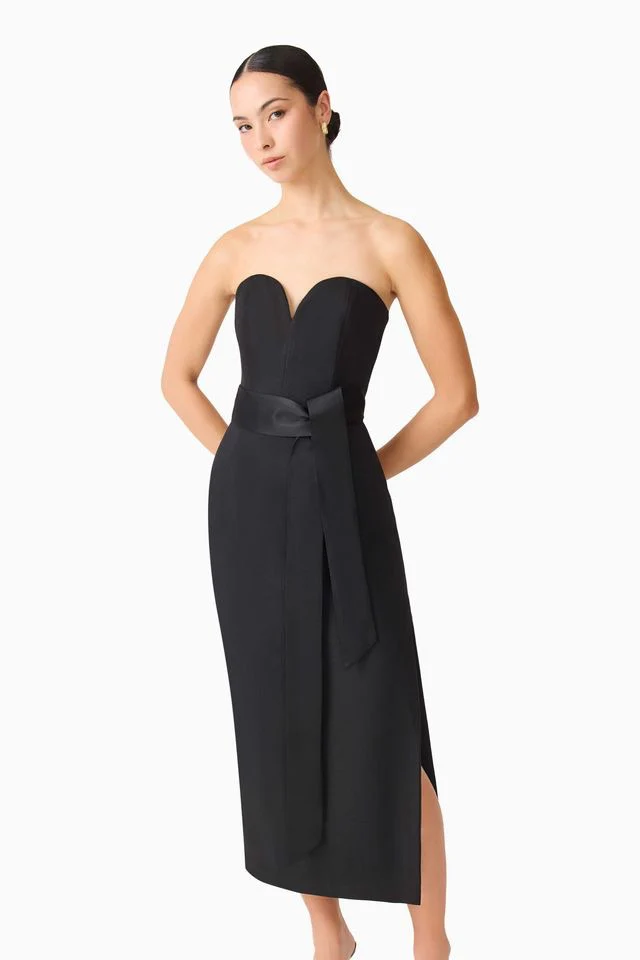 Elliatt Cara Sweatheart Strapless Gown - Black - Image 3