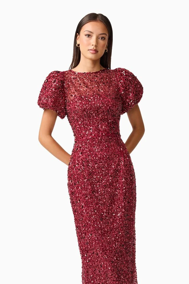 Elliatt Carmen Midi Dress - Berry - Image 5