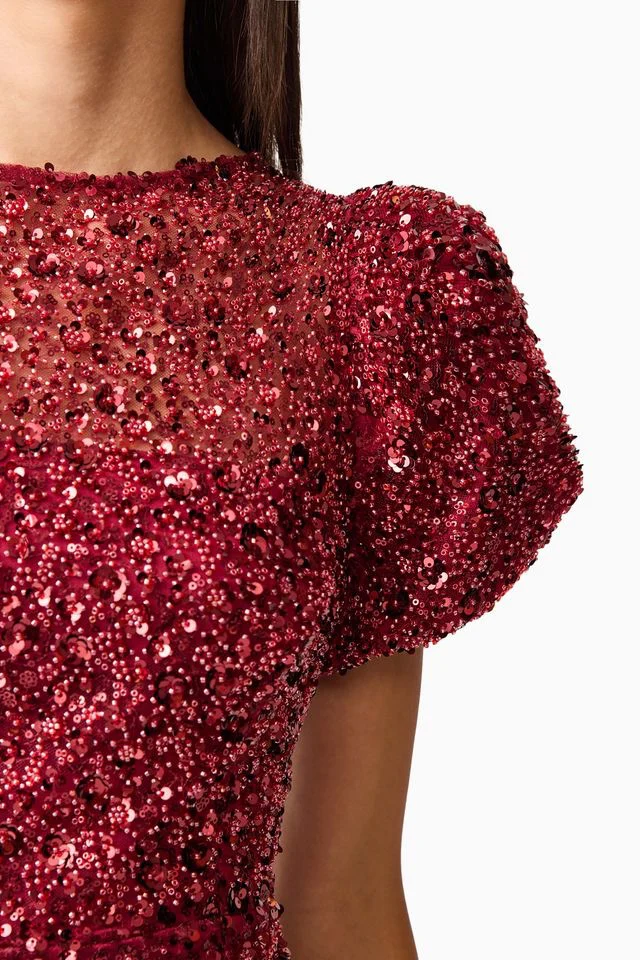 Elliatt Carmen Midi Dress - Berry - Image 6