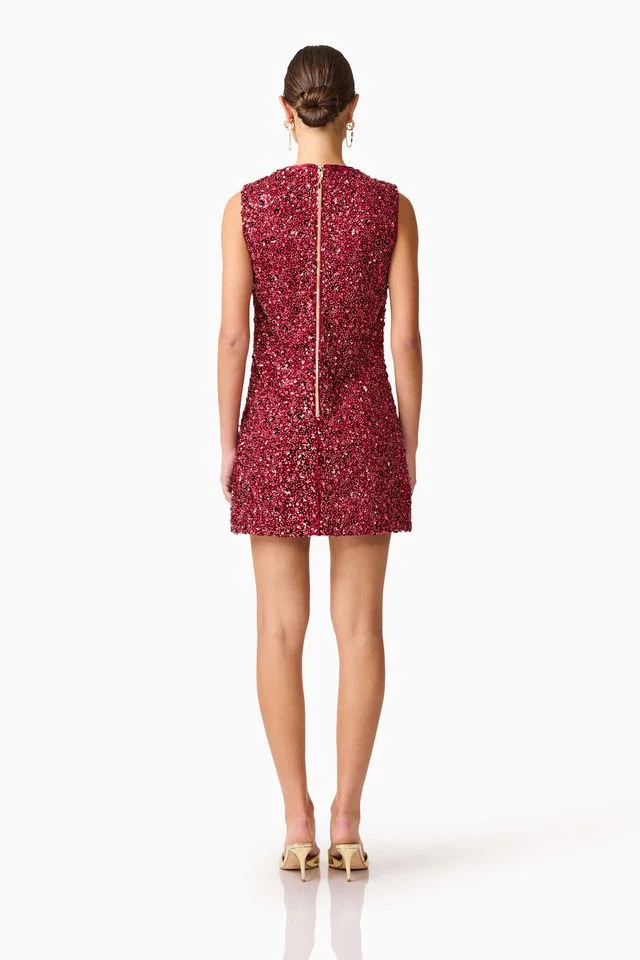 Elliatt Carmen Mini Dress - Berry - Image 6