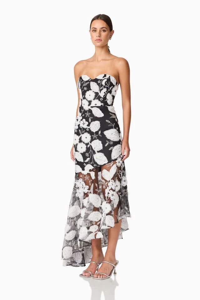 Elliatt Carol Gown - Black & White - Image 2