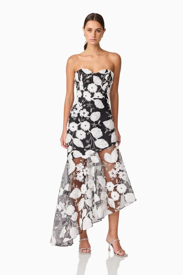Elliatt Carol Gown - Black & White - Image 3