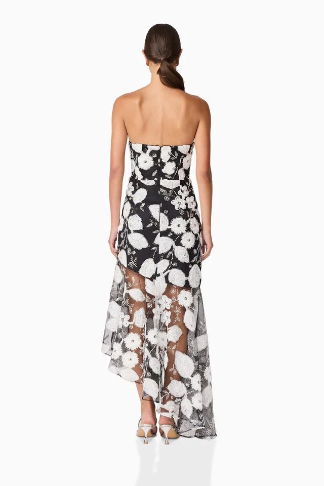 Elliatt Carol Gown - Black & White - Image 4
