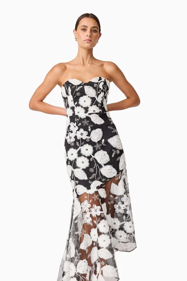 Elliatt Carol Gown - Black & White - Image 5