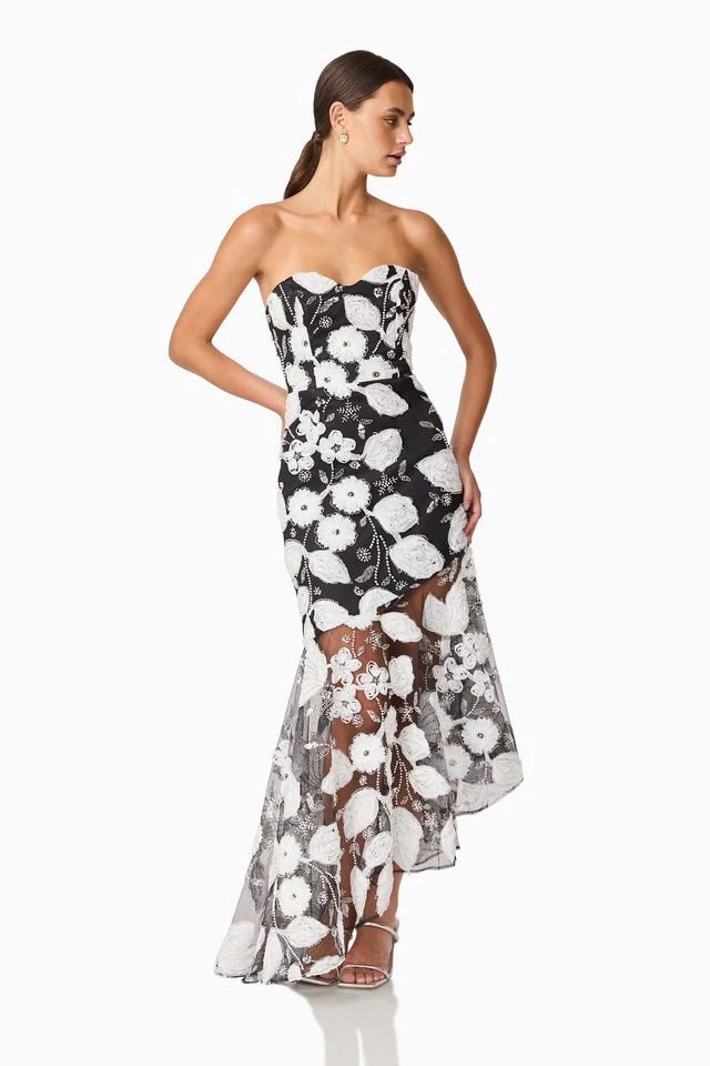 Elliatt Carol Gown - Black & White - Image 7