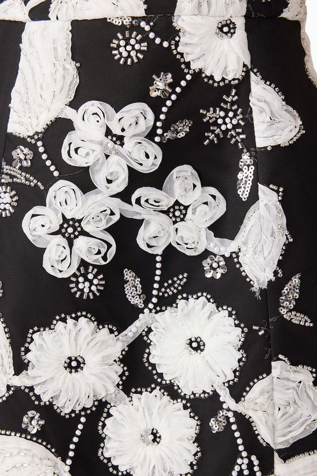 Elliatt Carol Tulip Mini Dress - Black & White - Image 7