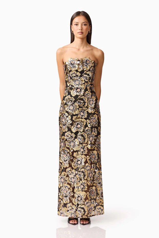 Elliatt Celeste Gown - Black Gold