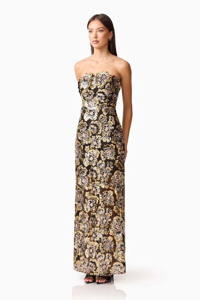 Elliatt Celeste Gown - Black Gold - Image 4