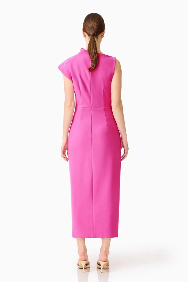 Elliatt Chantal Asymmetrical Midi Dress - Pink - Image 4