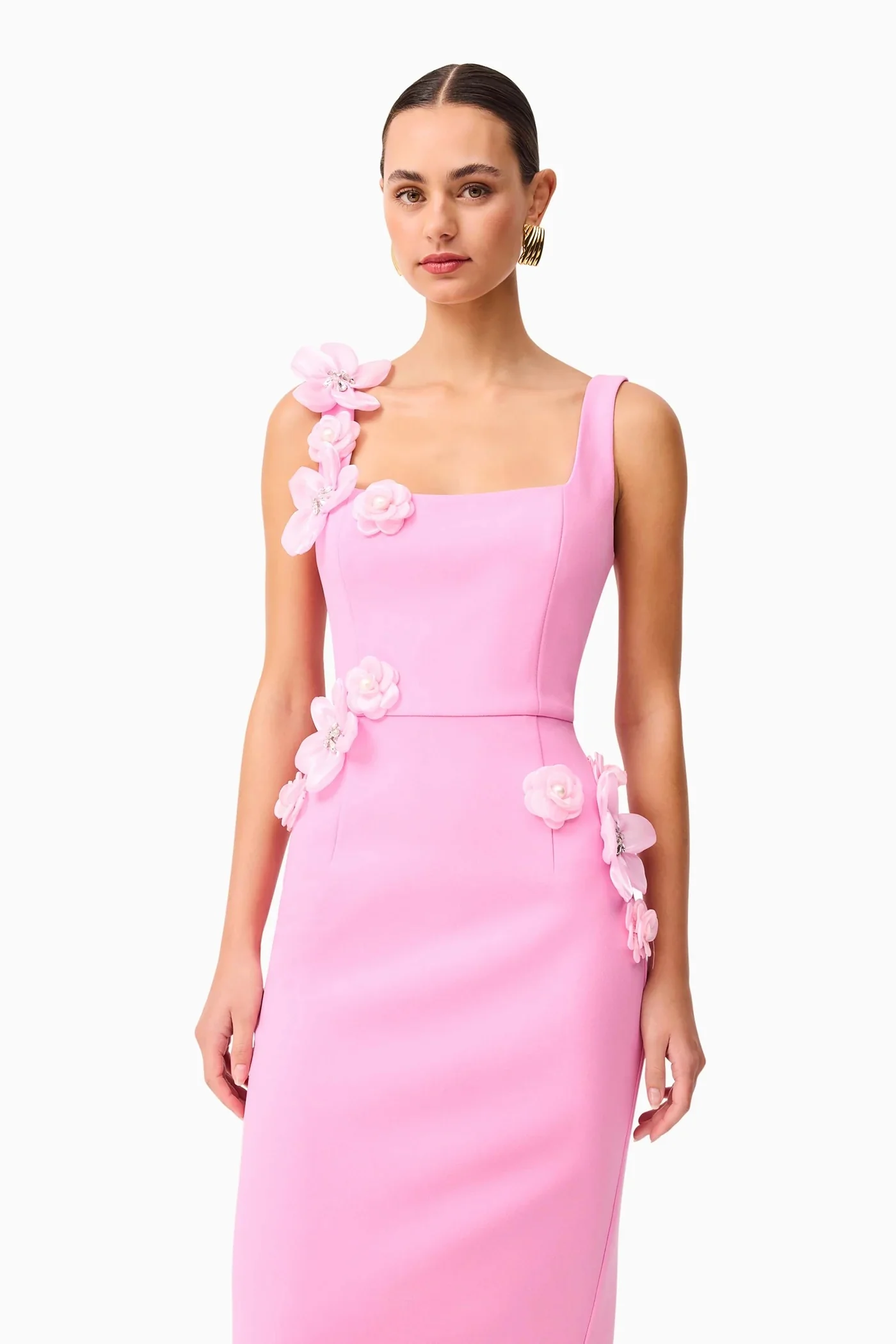 Elliatt Chantelle 3D Midi Dress - Pink - Image 5