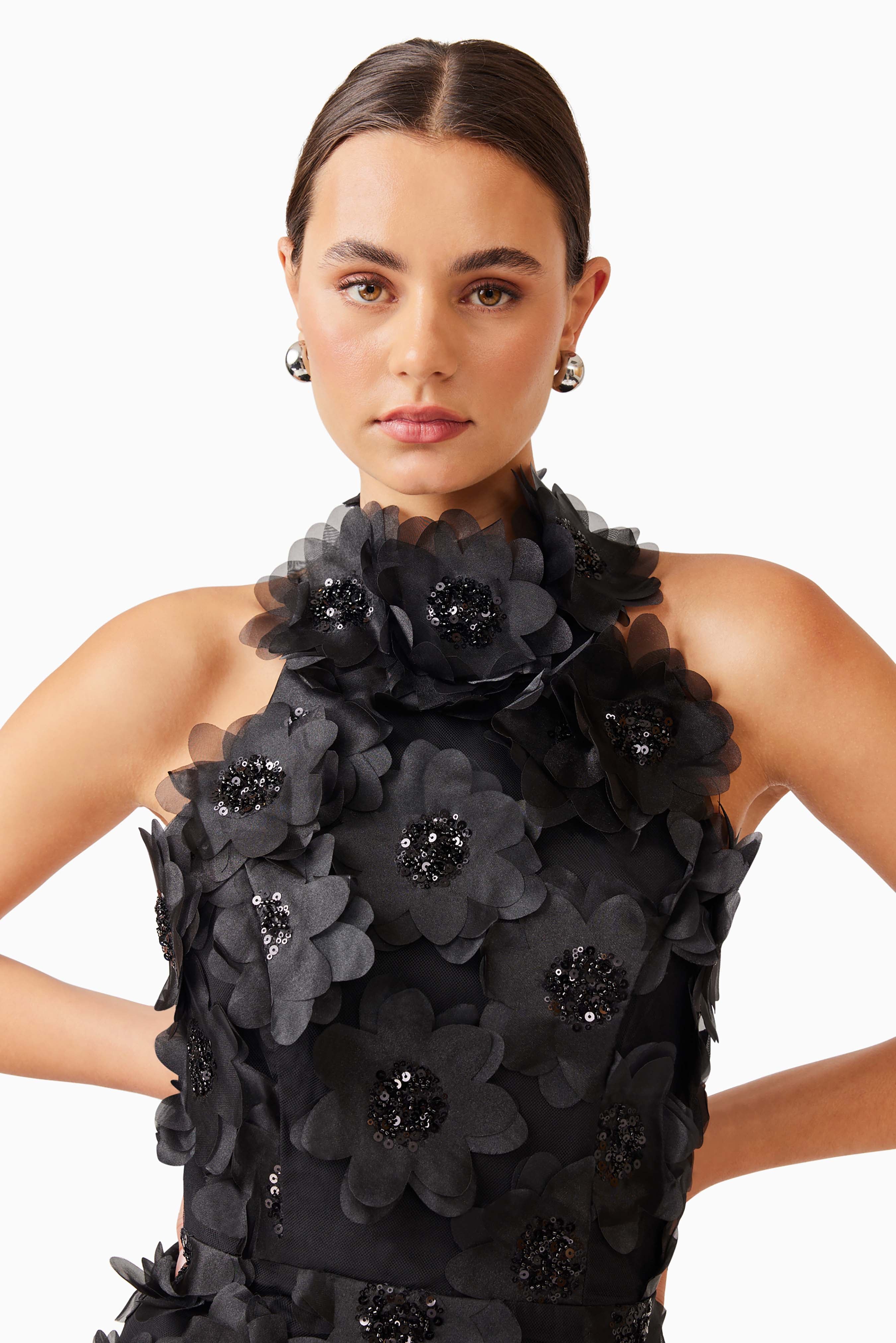 Elliatt Cherry Blossom Mini Dress - Black - Image 6