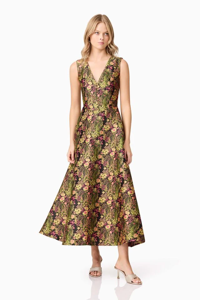Elliatt Cindy Gown - Black Floral Multi - Image 3