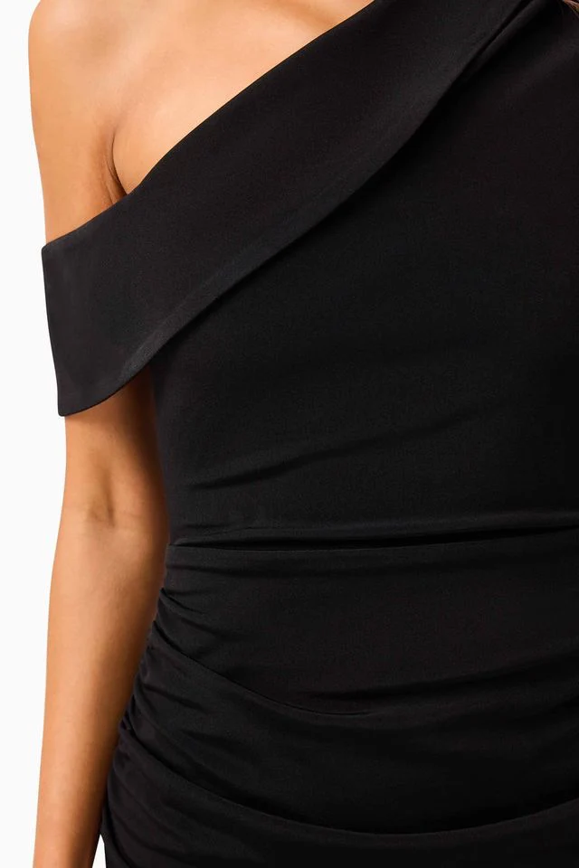 Elliatt Danica Asym Midi Dress - Black - Image 5