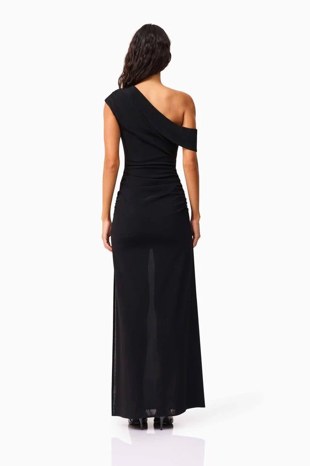 Elliatt Danica Asym Midi Dress - Black - Image 6