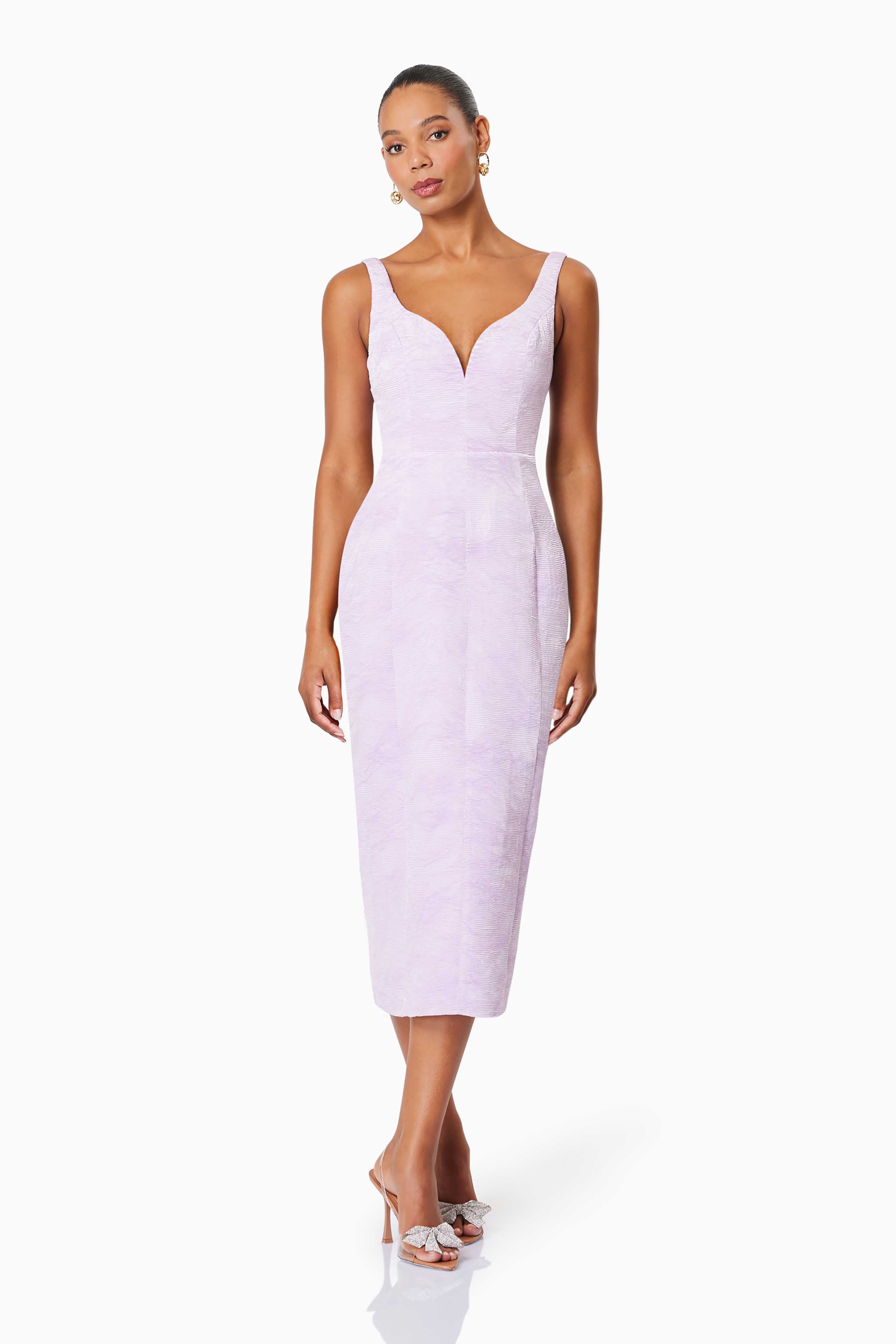 Elliatt Dasher Midi Dress - Lilac - Image 3