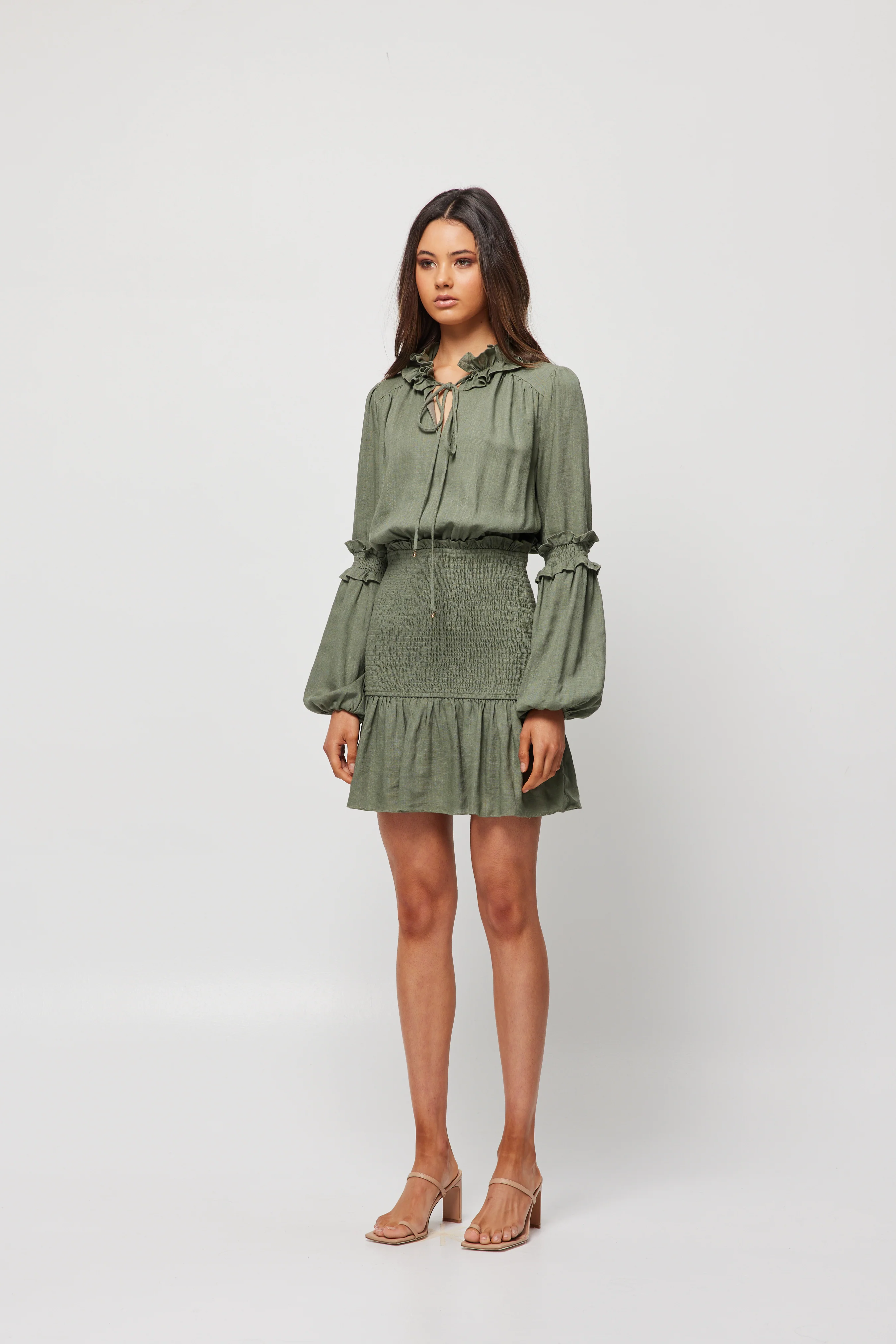 Elliatt Deity Dress - Olive - Image 3
