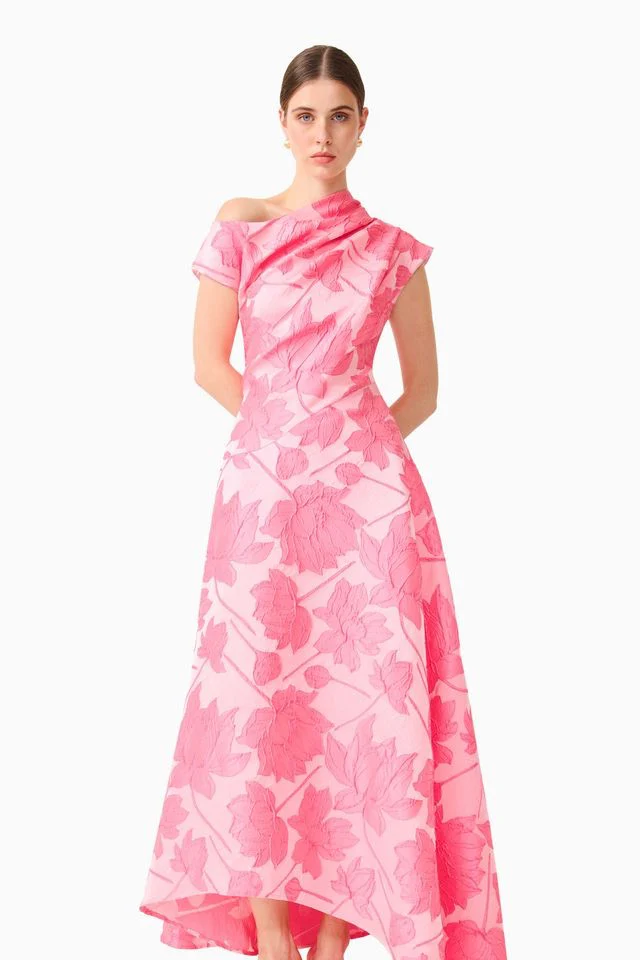 Elliatt Dionne Asymmetrical Maxi Gown - Pink - Image 5