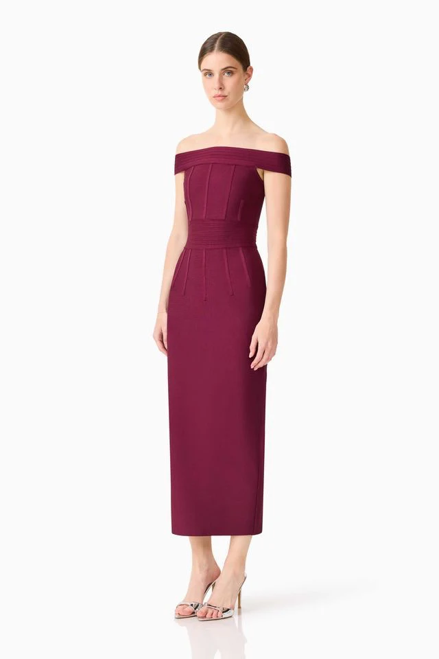 Elliatt Elena Strapless Gown - Plum Red - Image 3