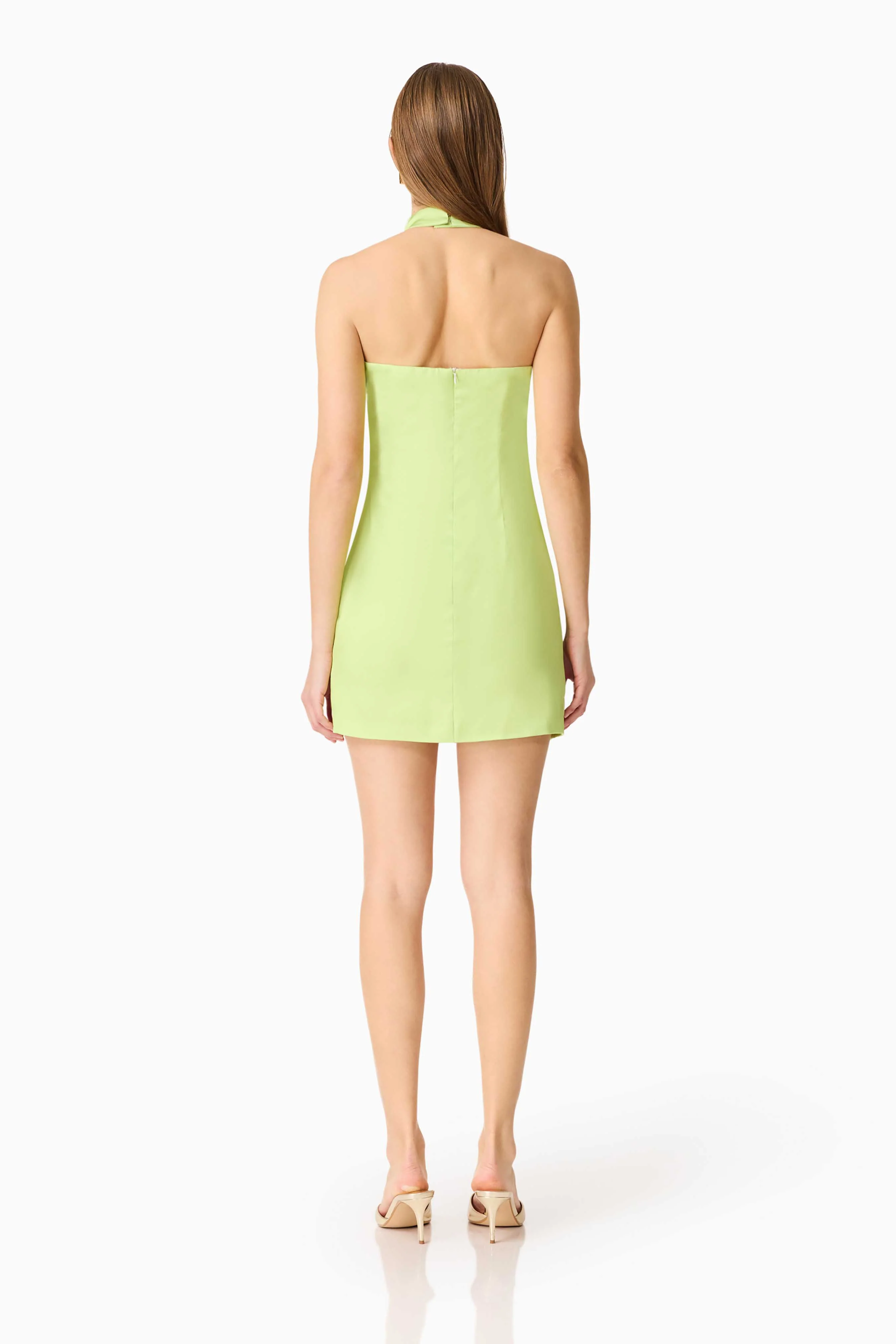 Elliatt Elisia Halterneck Mini Dress - Green Floral - Image 5