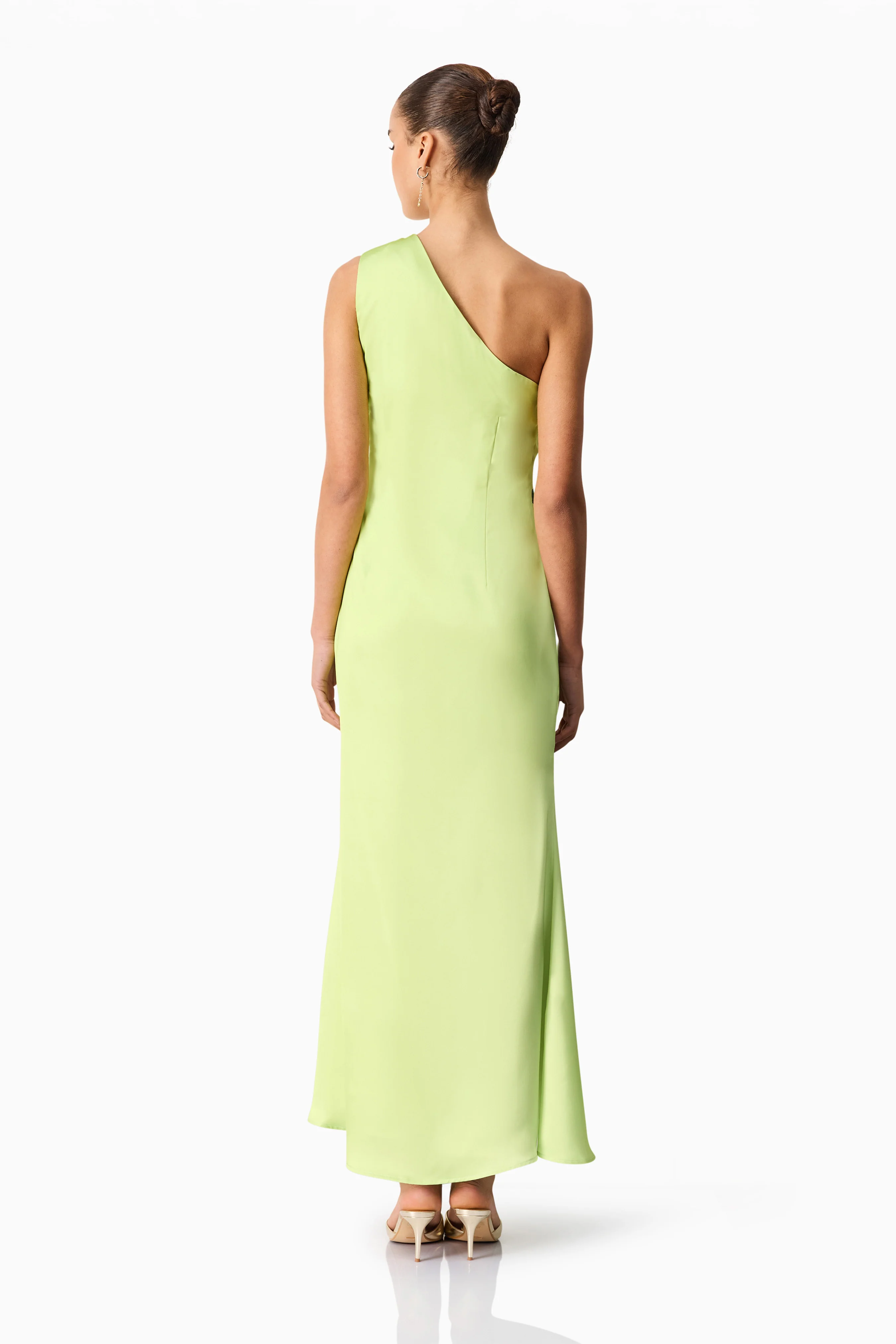 Elliatt Elisia One Shoulder Gown - Green Floral - Image 5