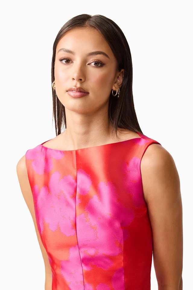 Elliatt Eloise Midi Dress - Red Fuchsia - Image 5