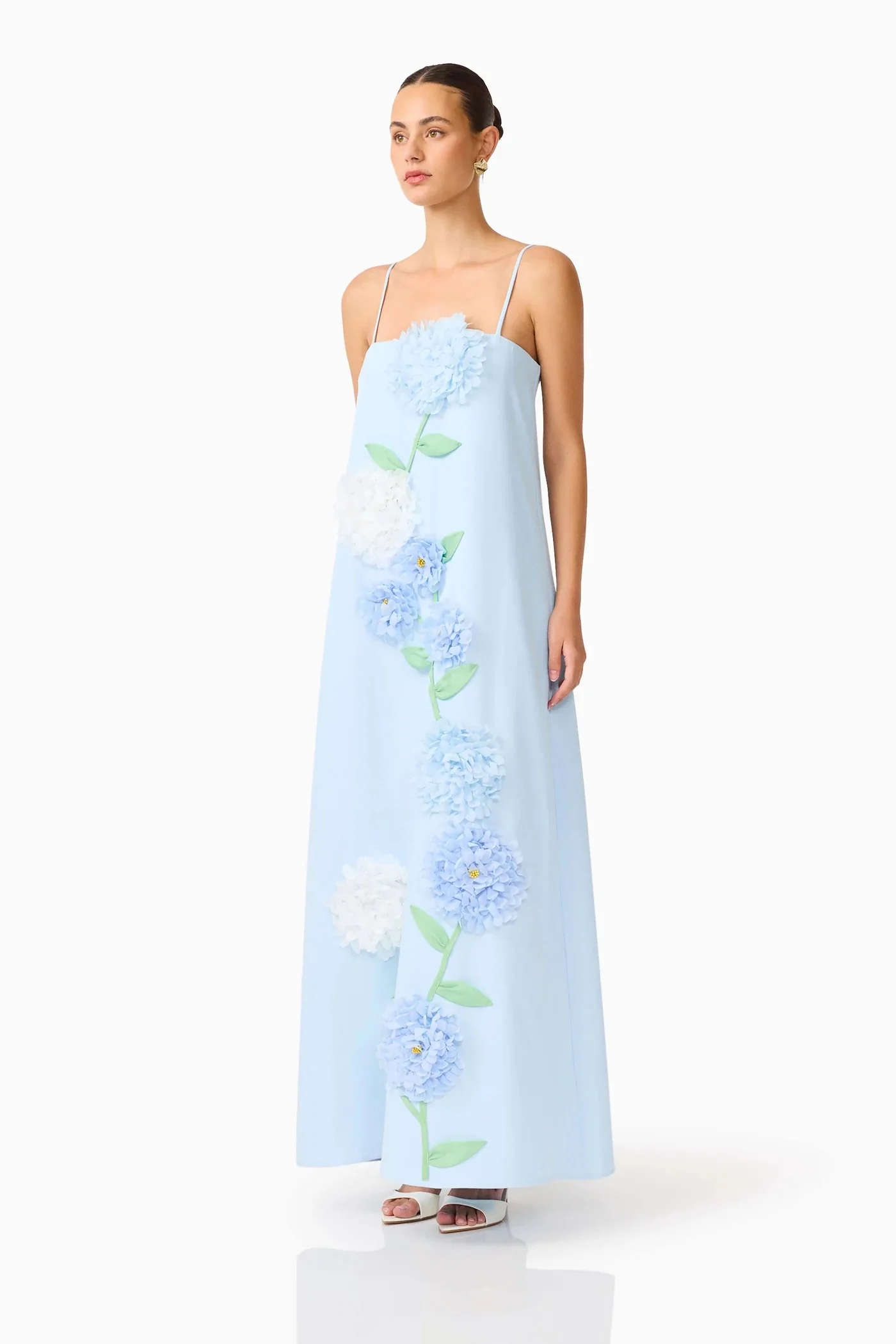 Elliatt Embroidered Maxi Dress - Baby Blue - Image 3
