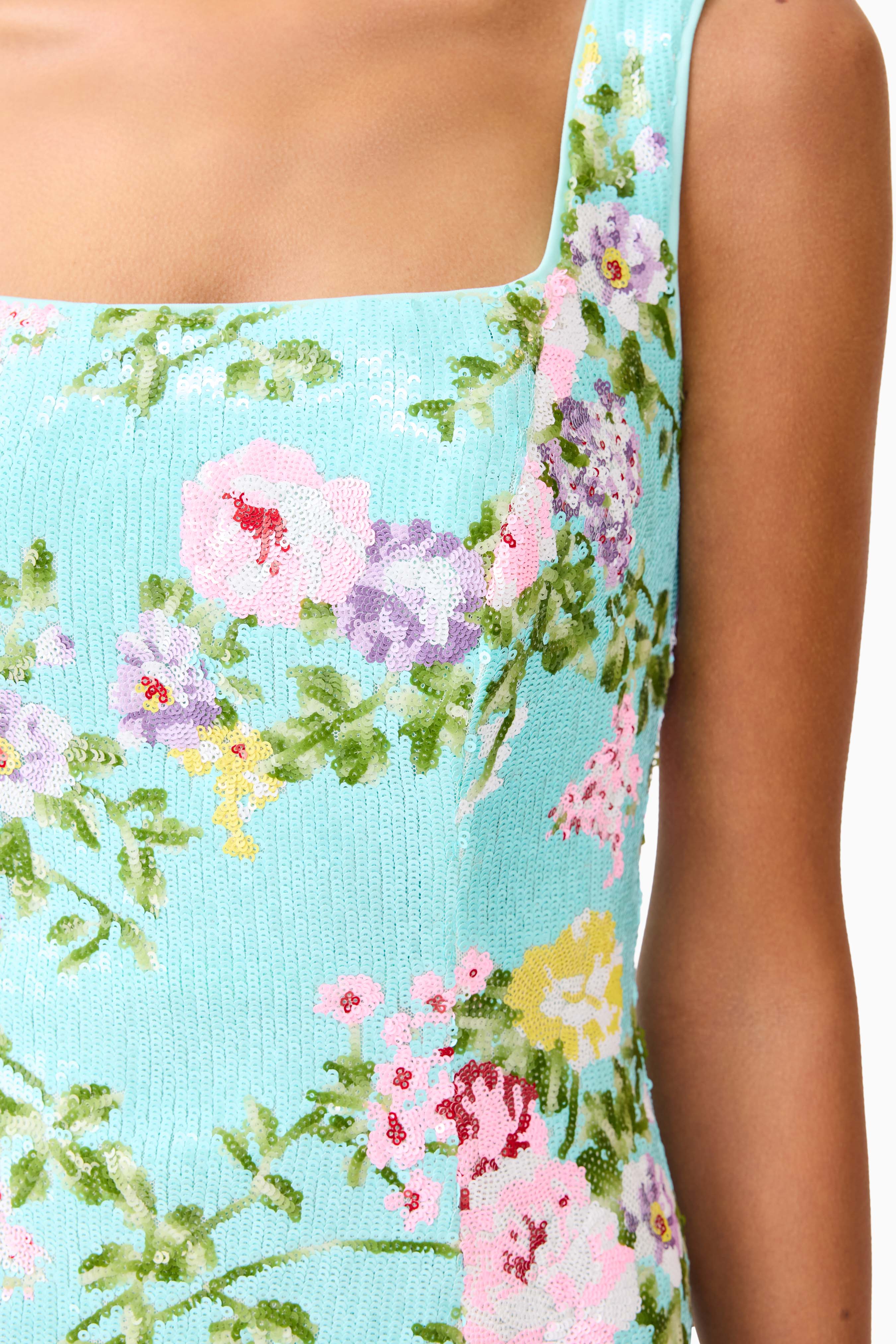 Elliatt Emmeline Square Neck Mini Dress - Mint Green - Image 5