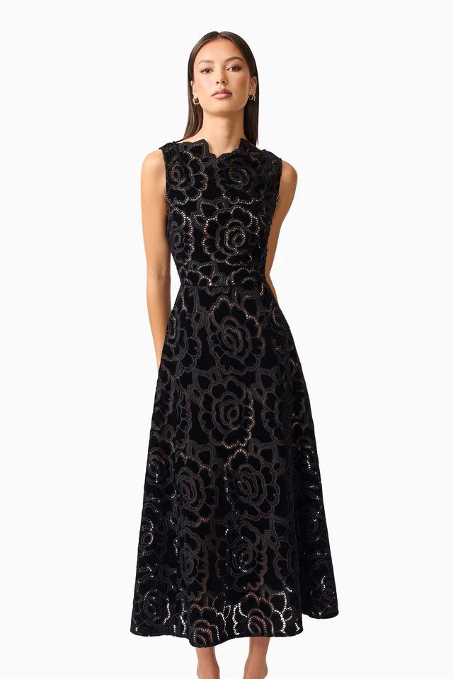 Elliatt Eris Midi Dress - Black - Image 4