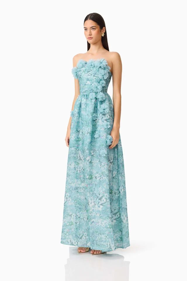 Elliatt Faye Gown - Blue Mutli - Image 3