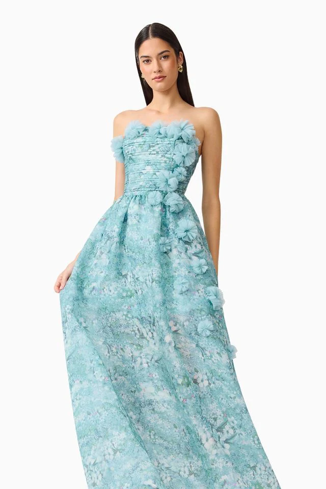 Elliatt Faye Gown - Blue Mutli - Image 4