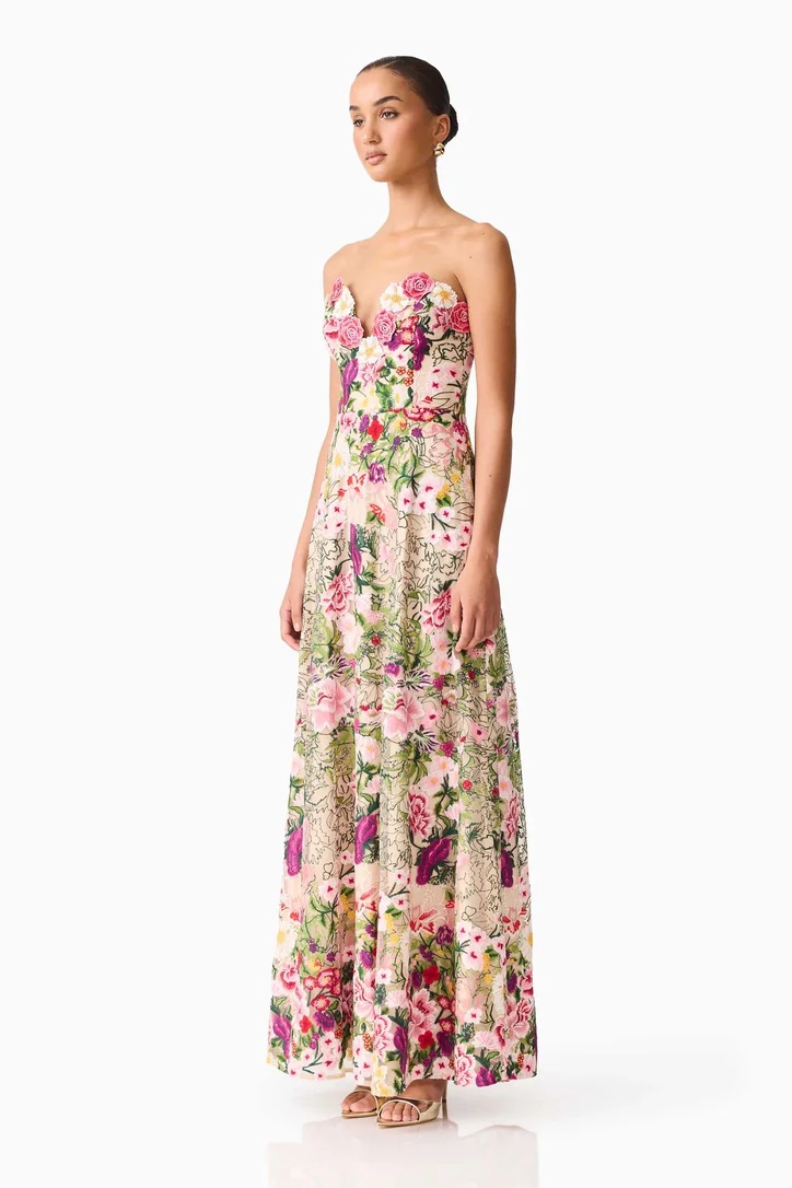 Elliatt Flora Gown - Nude Multi Floral - Image 4