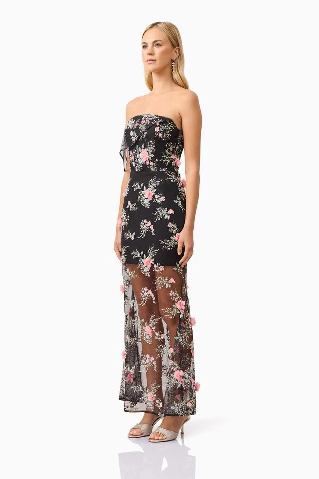 Elliatt Gaia Maxi Dress - Black Multi - Image 4