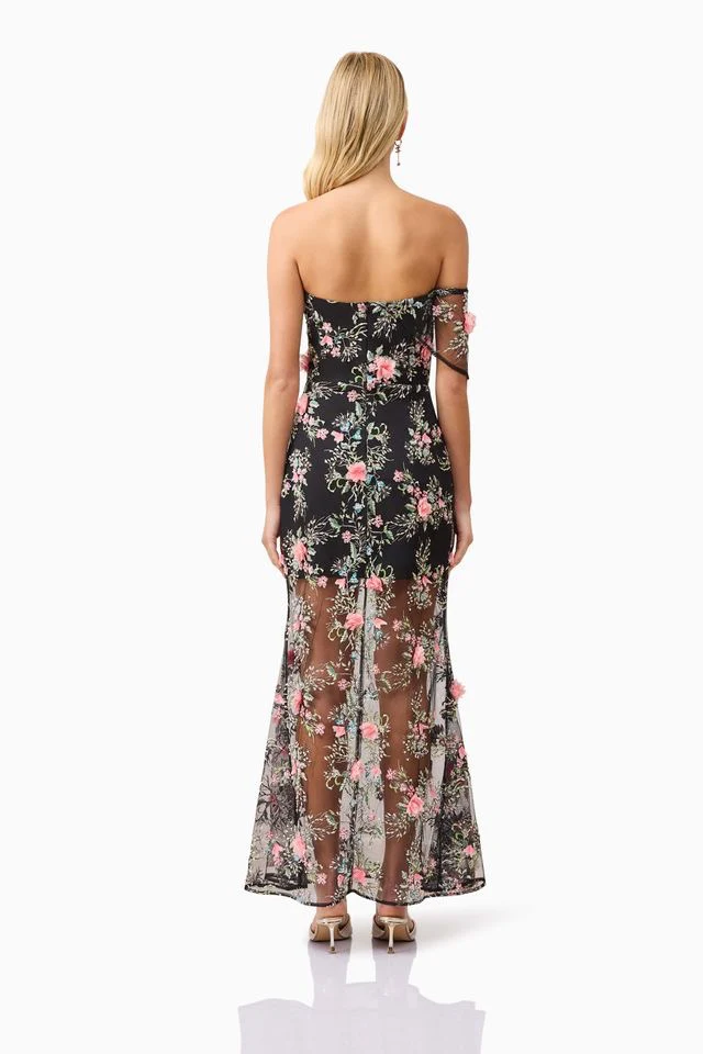 Elliatt Gaia Maxi Dress - Black Multi - Image 5