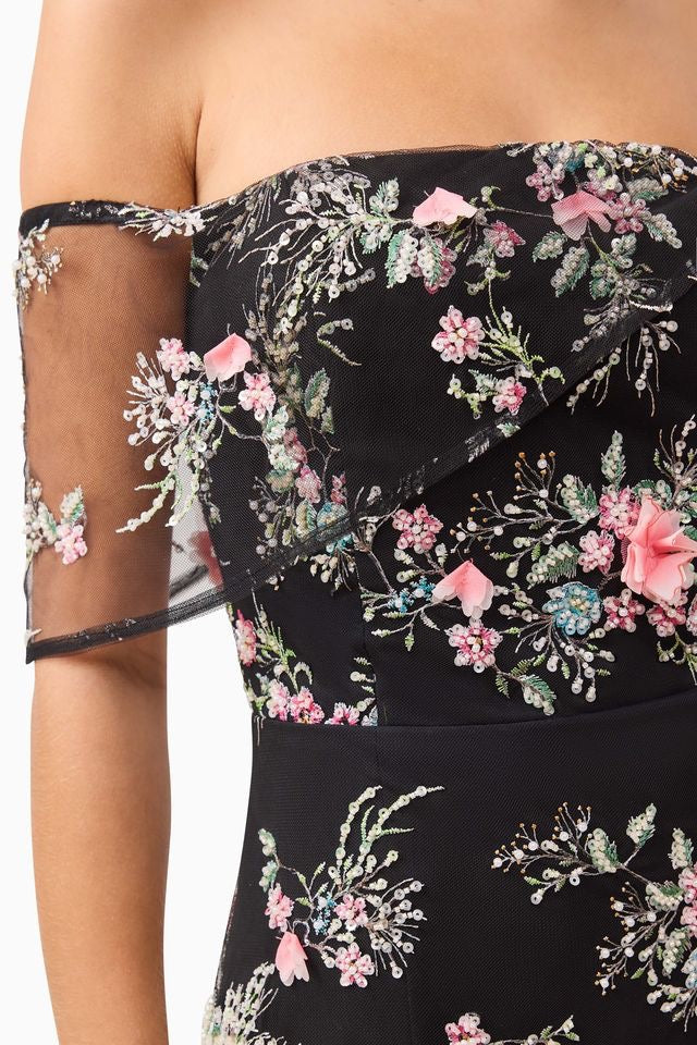 Elliatt Gaia Maxi Dress - Black Multi - Image 6