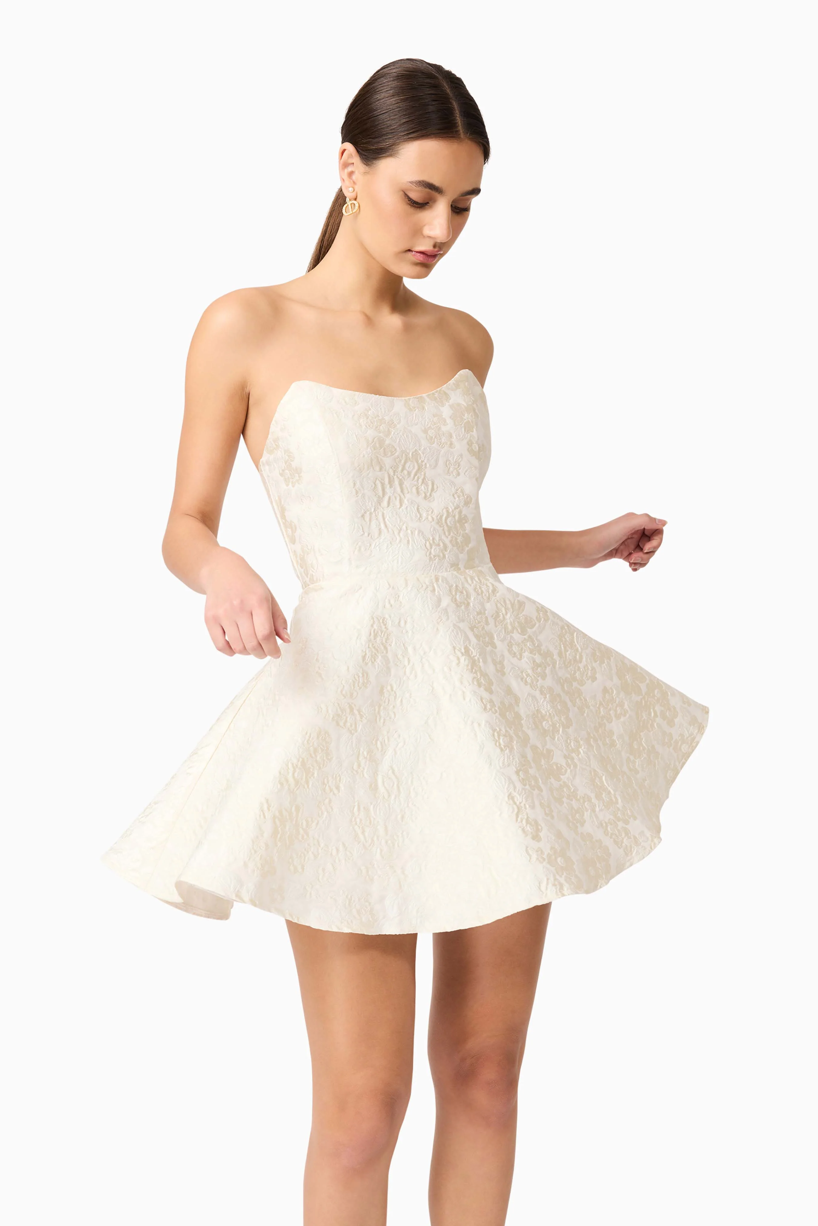 Elliatt Galadirel Strapless Mini Dress - Ivory - Image 2
