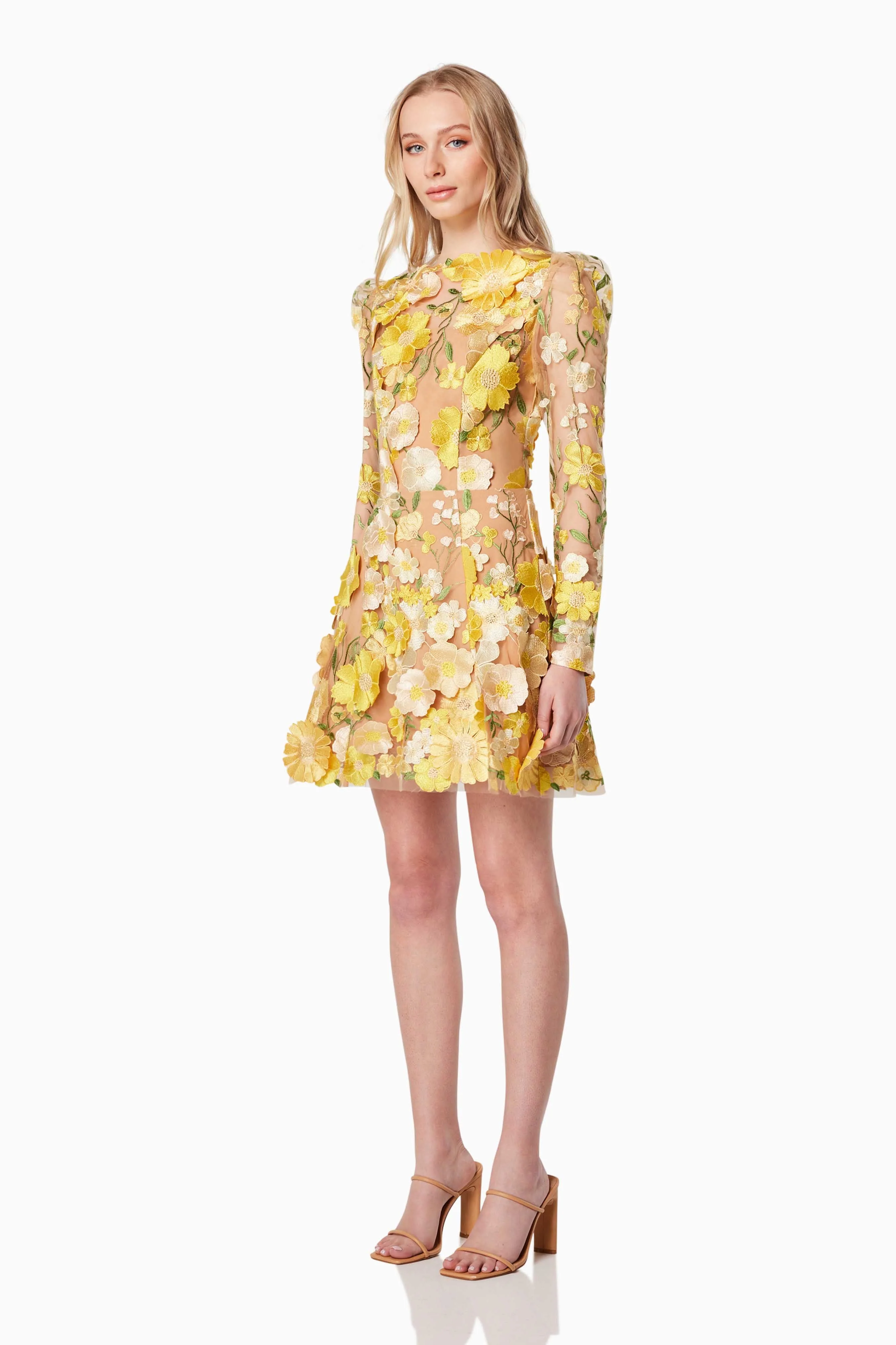 Elliatt Golden Voice Dress - Yellow Multi - Image 2