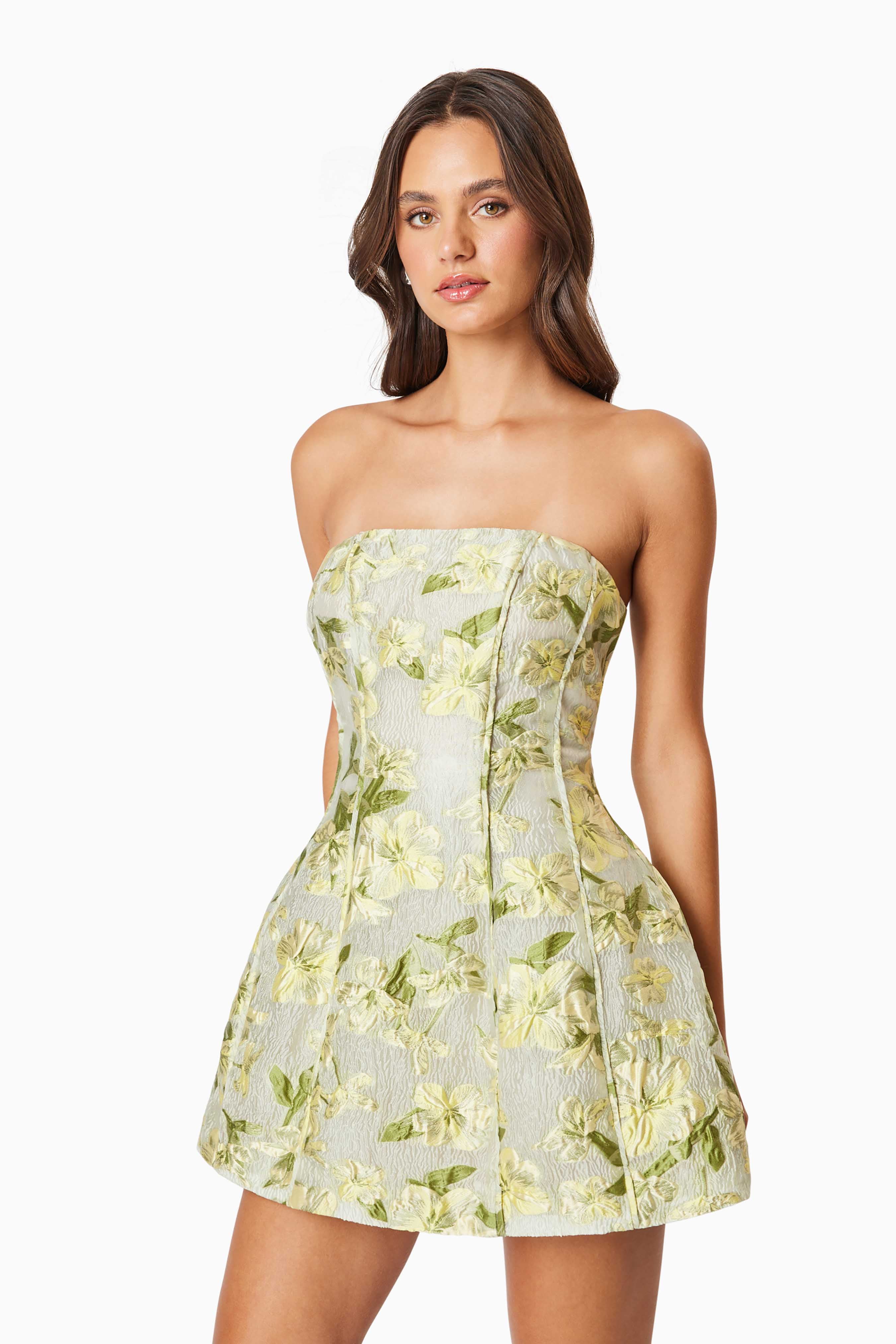 Elliatt Darner Dress - Green Multi - Image 2