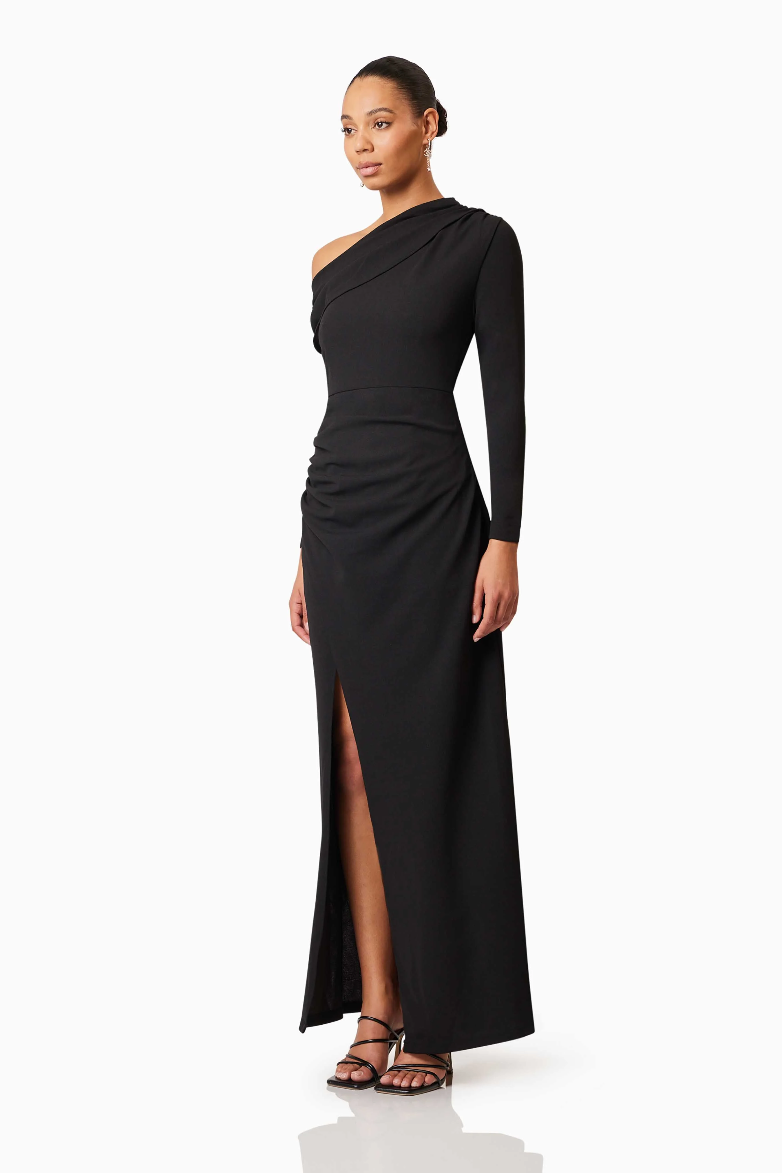 Elliatt Jamie One Shoulder Gown - Black - Image 3