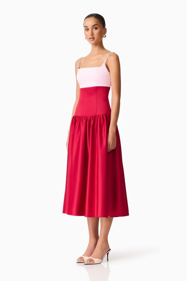 Elliatt June Gown - Red & Pink - Image 3