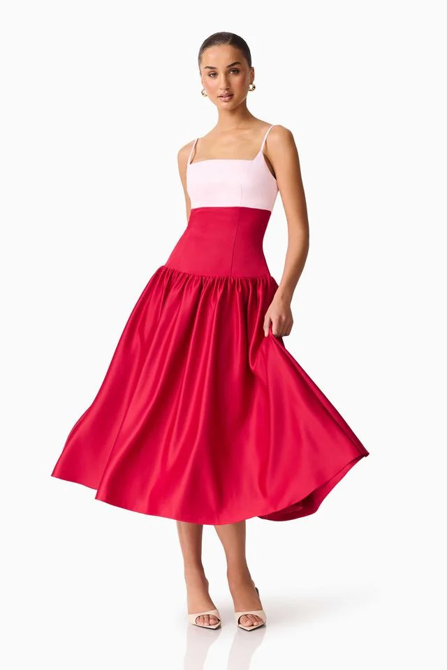 Elliatt June Gown - Red & Pink - Image 4