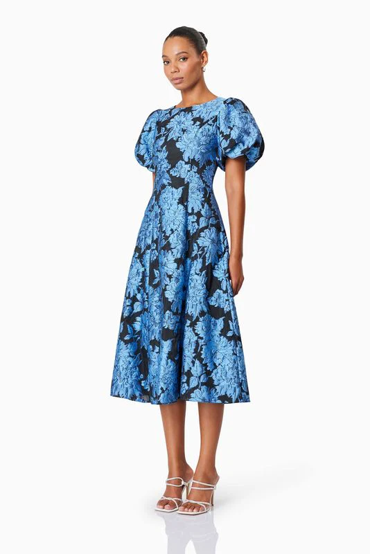 Elliatt Kayla Midi Dress - Blue Black - Image 3