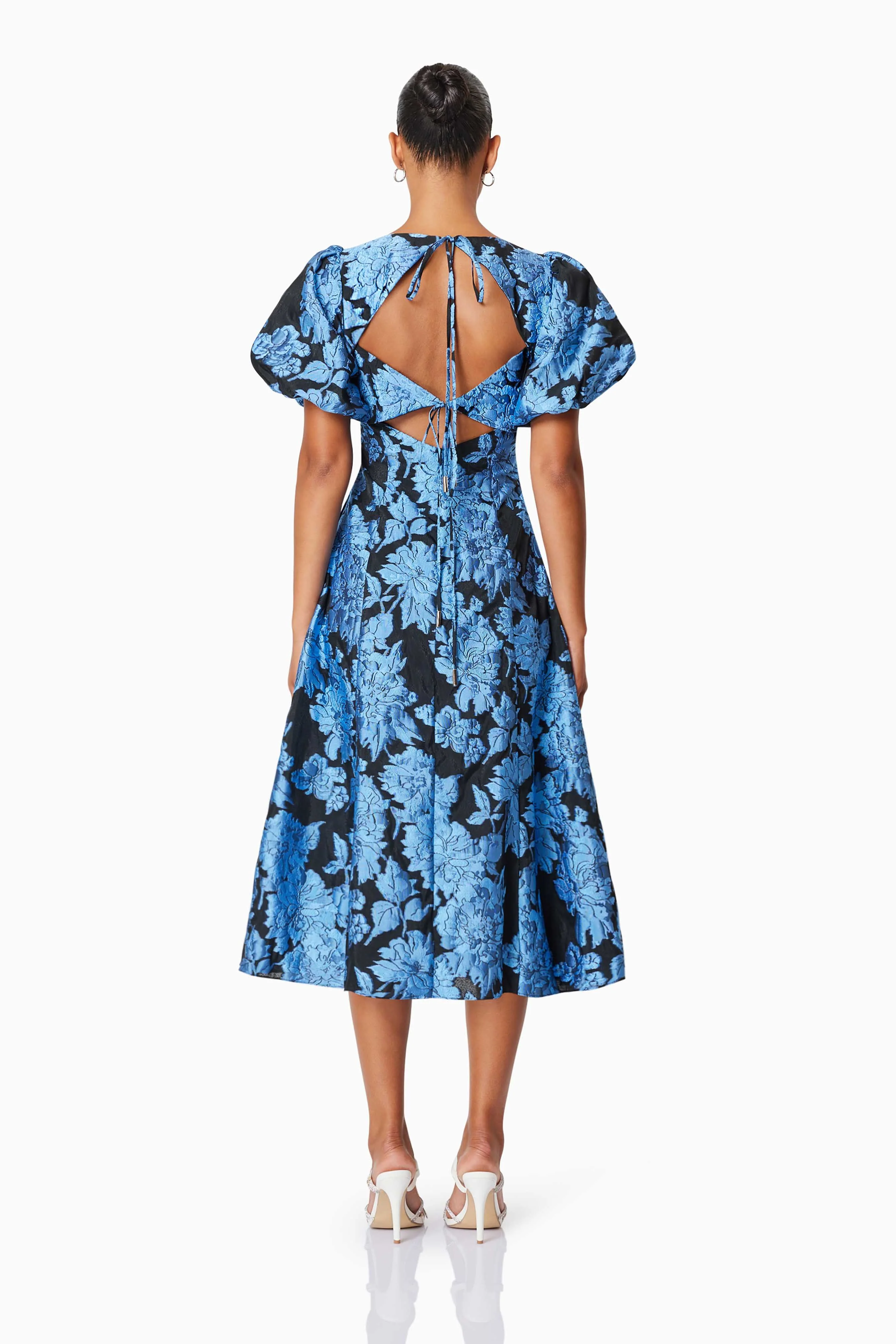 Elliatt Kayla Midi Dress - Blue Black - Image 6
